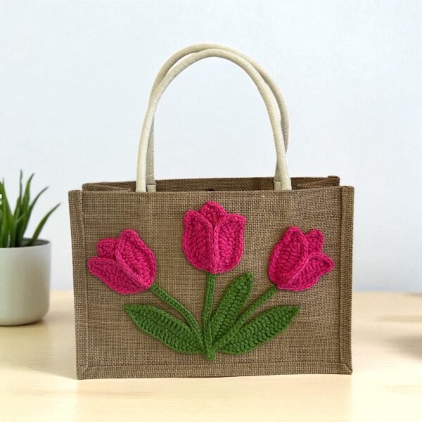 Crochet Tulip FlowerTote