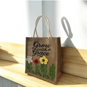 Crochet Flower Garden Tote Bag 1