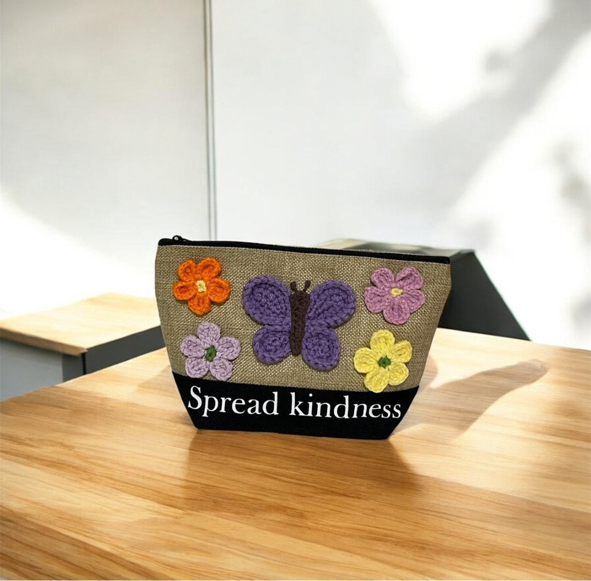 Crochet Butterfly Pouch