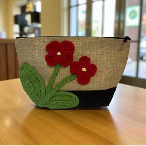 Crochet Flower pouch