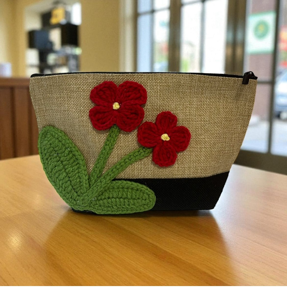 Crochet Flower pouch